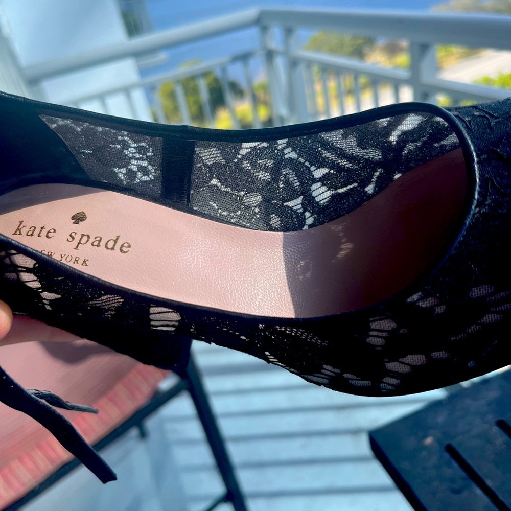 Kate Spade Elegant Black Lace Heels